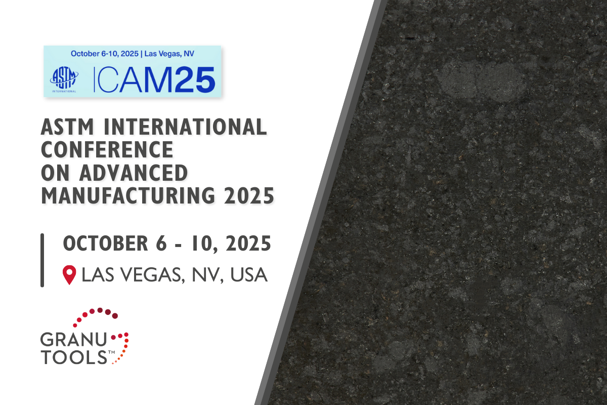 banner of Granutools to share that Granutools will attend ICAM 2025 from October 6 to 10 in Las Vegas, USA